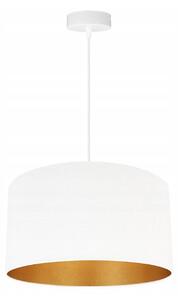 Závěsné svítidlo Mediolan, 1x bílé/zlaté textilní stínítko, (výběr ze 2 barev konstrukce), (fi 35cm)