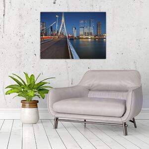 Obraz - Stmívání v Rotterdamu, Holandsko (70x50 cm)