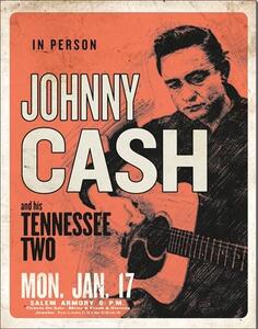 Plechová cedule Johnny Cash & His Tennessee Two