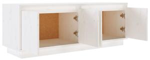 TV skříňka Alamo - masivní borové dřevo - 110x34x40 cm | bílá