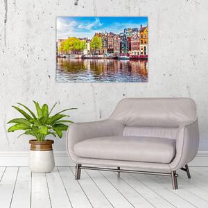 Obraz - Tančící domy, Amsterdam (70x50 cm)
