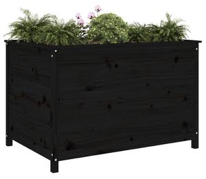 Zahradní vyvýšený záhon černý 119,5x82,5x78 cm masivní borovice