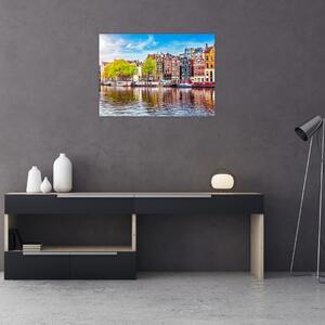 Obraz - Tančící domy, Amsterdam (70x50 cm)