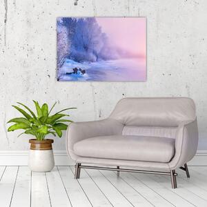Obraz - Zamrzlá řeka (70x50 cm)