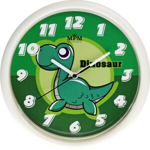 MPM Roztomilé dětské nástěnné hodiny s ciferníkem dinosaurus MPM E01.3088.0040