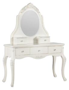 Toaletní stolek se zrcadlem Amarige, 5 zásuvek