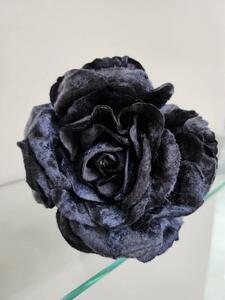 Černá sametová růže na stonku 30cm
