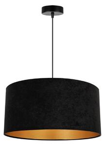 Závěsné svítidlo Mediolan, 1x černé/zlaté textilní stínítko, (fi 44cm)