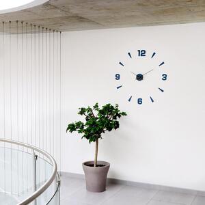 Modré luxusní dřevěné nalepovací hodiny na zeď MPM Apex I - E01.3871.30 (dřevěné nalepovací hodiny)
