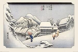 Plakát, Obraz - Hiroshige - Kambara, (91.5 x 61 cm)
