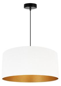 Závěsné svítidlo Mediolan, 1x bílé/zlaté textilní stínítko, (výběr ze 2 barev konstrukce), (fi 44cm)