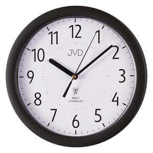 Černé přesné moderní rádiem řízené hodiny JVD RH612.14 (Černé přesné moderní rádiem řízené hodiny JVD RH612.14)