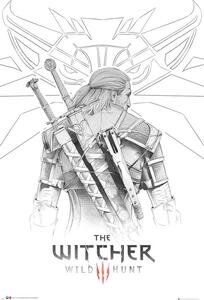 Plakát, Obraz - Zaklínač (The Witcher) - Geralt Sketch