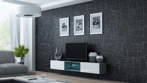 Nástěnný TV stolek CAMA VIGO 180 GLASS Provedení: Černá/černý lesk