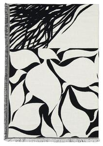 Marimekko Bavlněná deka Ruudut 130x180, černo-bílá