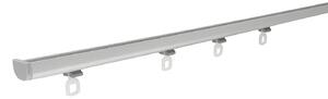 Kovovégarnýže.cz Kolejnice Malaga mini anodizovaná nerez (ELOX) Délka: 0-100cm, Uchycení látky: jezdec s kovovou žabkou