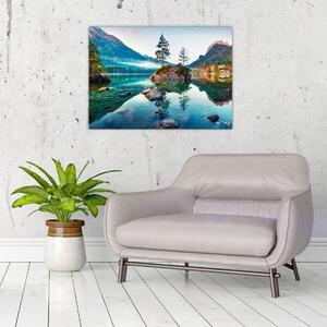 Obraz - Jezero Hintersee, Bavorské Alpy, Rakousko (70x50 cm)