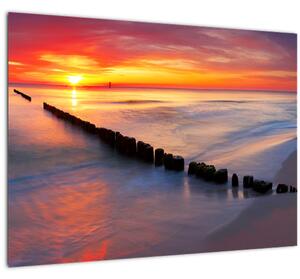 Obraz - Západ slunce, Baltské moře, Polsko (70x50 cm)