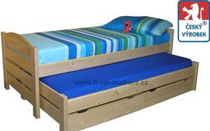 Dětská postel s přistýlkou Jesper P-buk - S přistýlkou, ale bez šuplíků