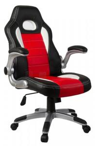 Kancelářská židle Hawaj Montreal | černo-červeno-bílá