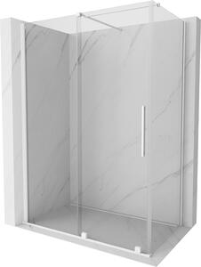 Mexen Velar, sprchový kout s posuvnými dveřmi 130(dveře) x 70(stěna) cm, 8mm čiré sklo, bílá, 871-130-070-01-20