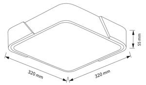 Brilagi - LED Stropní svítidlo PILANA LED/24W/230V dub/bílá 32x32 cm