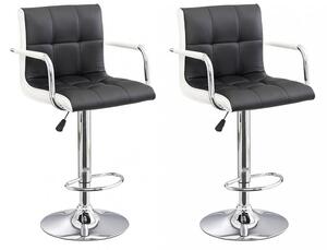 2x Barová židle Hawaj CL-3331 | černá / bílá