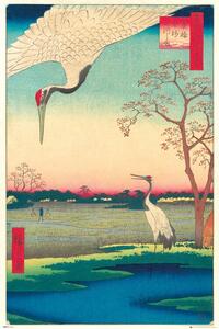 Plakát, Obraz - Hiroshige - Kanasugi at Mikawashima, (61 x 91.5 cm)
