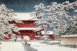Plakát, Obraz - Kawase - Zojo Temple in the Snow, (61 x 91.5 cm)