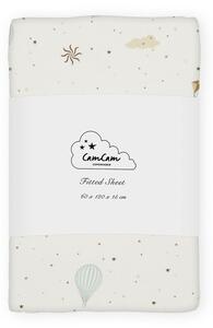 Slonovinové napínací dětské prostěradlo do postýlky z Bio bavlny 60x120 cm Dreamland – Cam Cam Copenhagen