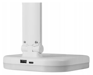 LED RGBW Stmívatelná stolní lampa s bezdrátovým nabíjením LED/7W/5V USB bílá