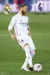 Plakát, Obraz - Real Madrid - Sergio Ramos 2020/2021, (61 x 91.5 cm)