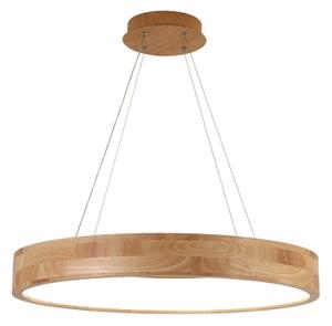 Brilagi -LED Lustr na lanku FALCON WOOD LED/40W/230V 3000/4000/6000K 60 cm dřevo