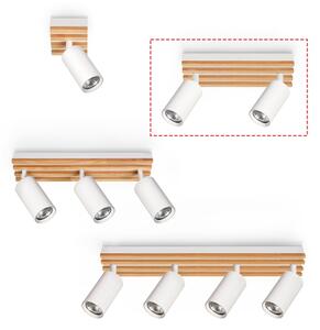 Brilagi - Bodové svítidlo SELE WOOD ACOUSTIC 2xGU10/30W/230V bílá/dřevo