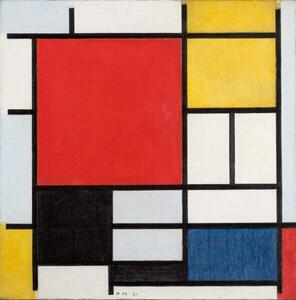 Mondrian, Piet - Obrazová reprodukce Composition with large red plane, (40 x 40 cm)