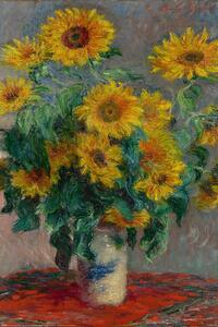 Plakát, Obraz - Claude Monet - Bouquet of Sunflowers, (61 x 91.5 cm)