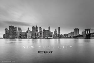 Plakát, Obraz - New York City Skyline, (91 x 61.5 cm)