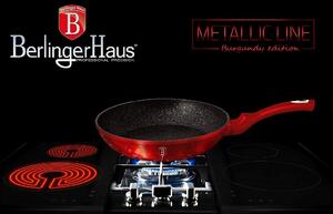 Berlingerhaus BH-1289 pánev s mramorovým povrchem sada 3 ks Metallic Line červen