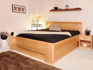 Masivní postel s úložným prostorem DeLuxe 2 - 160/180 200cm - 180 x 200cm