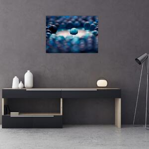 Obraz - Modré kuličky (70x50 cm)