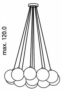 Brilagi - Lustr na lanku GLOBE 15xE14/15W/230V bílá