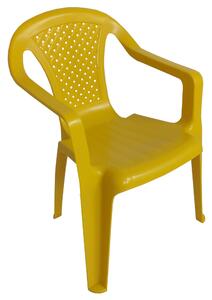 Dětská plastová židlička Bambini žlutá