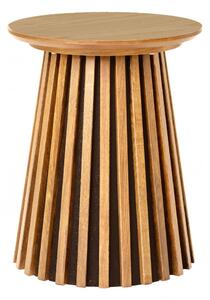Odkládací stolek Osaka natural, kulatý, dubová dýha, Ø40×50 cm – House Nordic