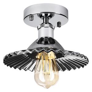 Přisazený lustr TRISH 1xE27/15W/230V lesklý chrom/kouřová černá