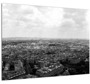 Skleněný obraz - Střechy domů v Paříži (70x50 cm)