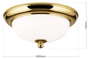 Orion - Stropní svítidlo EMPIRA 2xE14/40W/230V pr. 26,5 cm zlatá