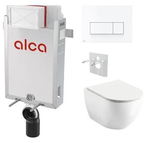 Alcadrain Set modul k zazdění, WC Urban City, sedátko s tlač.bílá lesk M570 KAE012 1 set