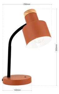 Orion - Stolní lampa GILI 1xE27/40W/230V cihlová