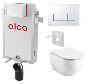 Alcadrain Set modul k zazdění, WC Urban City, sedátko s tlač.chrom lesk M571 KAE013 1 set