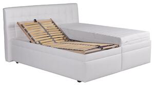 Blanář BLANÁŘ Čalouněná postel s úložným prostorem Monaco, 180x200, bílá